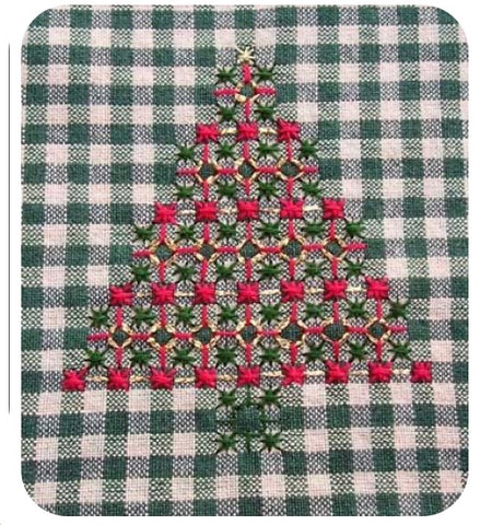 Christmas Chicken Scratch Embroidery